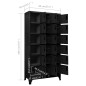 vidaXL Schließfachschrank Schwarz 90x40x180 cm Stahl vidaXL Schließfachschrank Schwarz 90x40x180 cm Stahl