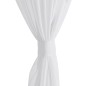 2 x Transparente Gardine Fertiggardine 140 x 175 cm weiß 2 x Transparente Gardine Fertiggardine 140 x 175 cm weiß