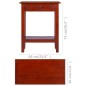 vidaXL Konsolentisch Klassisches Braun 60x30x75 cm Massivholz Mahagoni vidaXL Konsolentisch Klassisches Braun 60x30x75 cm Massivholz Mahagoni