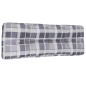 Palettenkissen Grau Karomuster 120x40x12 cm Stoff Palettenkissen Grau Karomuster 120x40x12 cm Stoff