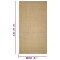 vidaXL Teppich Natur Sisal 80x150 cm vidaXL Teppich Natur Sisal 80x150 cm
