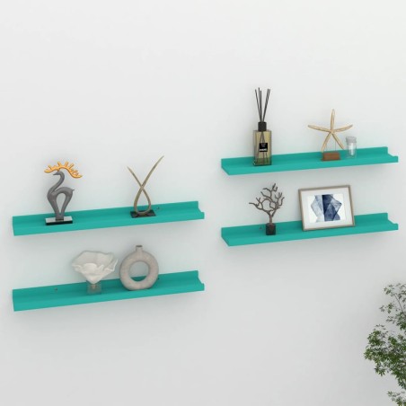 vidaXL Wandregale 4 Stk. Blau 60x9x3 cm