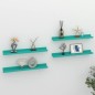 vidaXL Wandregale 4 Stk. Blau 60x9x3 cm vidaXL Wandregale 4 Stk. Blau 60x9x3 cm