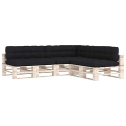 Palettensofa-Auflagen 7 Stk. Schwarz