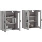 Wandschränke 2 Stk. Grau Sonoma Holzwerkstoff Wandschränke 2 Stk. Grau Sonoma Holzwerkstoff