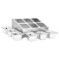 vidaXL Gastronorm-Ständer mit 6 GN 1/6 Behältern Edelstahl vidaXL Gastronorm-Ständer mit 6 GN 1/6 Behältern Edelstahl