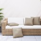 Zierkissen 4 Stk. Taupe 50x50 cm Stoff Zierkissen 4 Stk. Taupe 50x50 cm Stoff