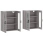 Wandschränke 2 Stk. Grau Sonoma Holzwerkstoff Wandschränke 2 Stk. Grau Sonoma Holzwerkstoff