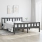 vidaXL Massivholzbett Grau 135x190 cm vidaXL Massivholzbett Grau 135x190 cm