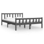 vidaXL Massivholzbett Grau 135x190 cm vidaXL Massivholzbett Grau 135x190 cm