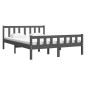 vidaXL Massivholzbett Grau 135x190 cm vidaXL Massivholzbett Grau 135x190 cm