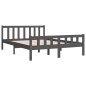 vidaXL Massivholzbett Grau 135x190 cm vidaXL Massivholzbett Grau 135x190 cm