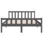 vidaXL Massivholzbett Grau 135x190 cm vidaXL Massivholzbett Grau 135x190 cm