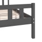 vidaXL Massivholzbett Grau 135x190 cm vidaXL Massivholzbett Grau 135x190 cm