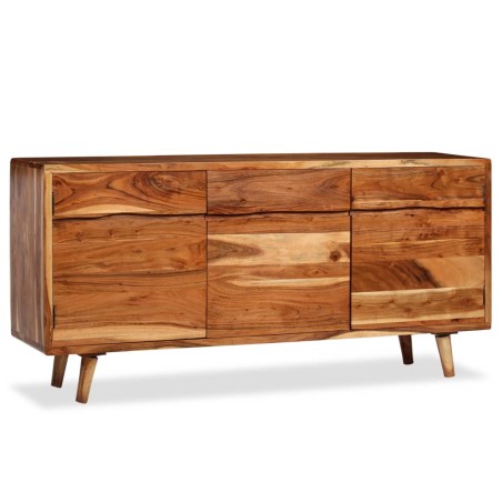 vidaXL Sideboard Massivholz mit geschnitzten Türen 160×40×75 cm
