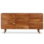 vidaXL Sideboard Massivholz mit geschnitzten Türen 160×40×75 cm vidaXL Sideboard Massivholz mit geschnitzten Türen 160×40×75 cm