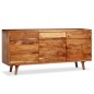 vidaXL Sideboard Massivholz mit geschnitzten Türen 160×40×75 cm vidaXL Sideboard Massivholz mit geschnitzten Türen 160×40×75 cm