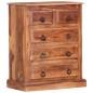 vidaXL Schubladenkommode 60x35x75 cm Massivholz Palisander vidaXL Schubladenkommode 60x35x75 cm Massivholz Palisander