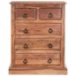 vidaXL Schubladenkommode 60x35x75 cm Massivholz Palisander vidaXL Schubladenkommode 60x35x75 cm Massivholz Palisander