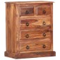 vidaXL Schubladenkommode 60x35x75 cm Massivholz Palisander vidaXL Schubladenkommode 60x35x75 cm Massivholz Palisander