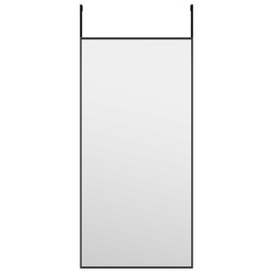 vidaXL Türspiegel Schwarz 30x60 cm Glas und Aluminium