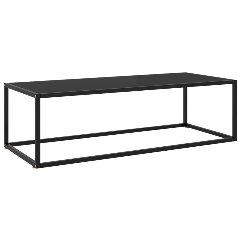 vidaXL Couchtisch Schwarz mit Schwarzem Glas 120x50x35 cm vidaXL Couchtisch Schwarz mit Schwarzem Glas 120x50x35 cm