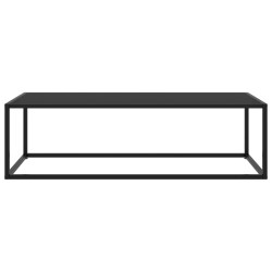 vidaXL Couchtisch Schwarz mit Schwarzem Glas 120x50x35 cm