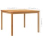 vidaXL Garten-Esstisch 110x110x77 cm Massivholz Teak vidaXL Garten-Esstisch 110x110x77 cm Massivholz Teak