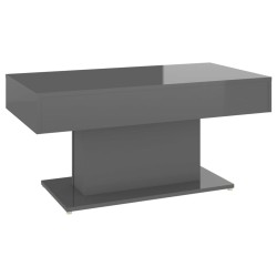 vidaXL Couchtisch Hochglanz-Grau 96x50x45 cm Holzwerkstoff
