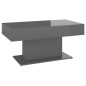 vidaXL Couchtisch Hochglanz-Grau 96x50x45 cm Holzwerkstoff vidaXL Couchtisch Hochglanz-Grau 96x50x45 cm Holzwerkstoff