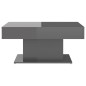vidaXL Couchtisch Hochglanz-Grau 96x50x45 cm Holzwerkstoff vidaXL Couchtisch Hochglanz-Grau 96x50x45 cm Holzwerkstoff