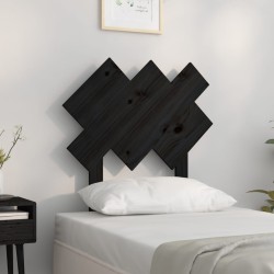 vidaXL Kopfteil Schwarz 72,5x3x81 cm Massivholz Kiefer