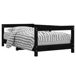 vidaXL Kinderbett Schwarz 70x140 cm Massivholz Kiefer