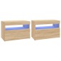 vidaXL TV-Schränke LED-Leuchten 2 Stk. Sonoma-Eiche 60x35x40 cm vidaXL TV-Schränke LED-Leuchten 2 Stk. Sonoma-Eiche 60x35x40 cm