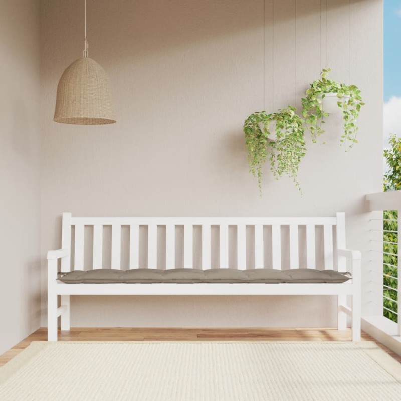 Gartenbank-Auflage Taupe 200x50x7 cm Oxford-Gewebe Gartenbank-Auflage Taupe 200x50x7 cm Oxford-Gewebe