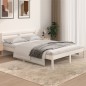 vidaXL Massivholzbett Kiefer 140x190 cm Weiß vidaXL Massivholzbett Kiefer 140x190 cm Weiß