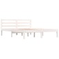 vidaXL Massivholzbett Kiefer 140x190 cm Weiß vidaXL Massivholzbett Kiefer 140x190 cm Weiß