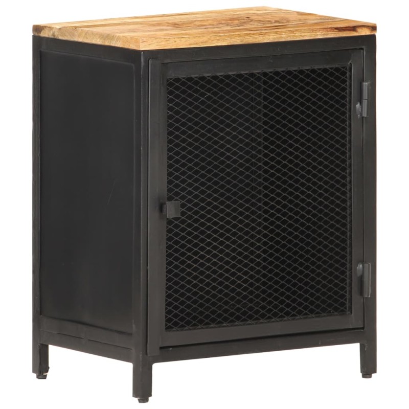 vidaXL Nachttisch 40x30x53 cm Raues Mango-Massivholz vidaXL Nachttisch 40x30x53 cm Raues Mango-Massivholz
