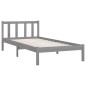 vidaXL Massivholzbett Grau Kiefer 100x200 cm vidaXL Massivholzbett Grau Kiefer 100x200 cm