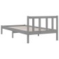 vidaXL Massivholzbett Grau Kiefer 100x200 cm vidaXL Massivholzbett Grau Kiefer 100x200 cm