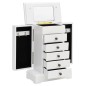 vidaXL Schmuckkasten mit Spiegel MDF 25 x 13,5 x 34 cm vidaXL Schmuckkasten mit Spiegel MDF 25 x 13,5 x 34 cm