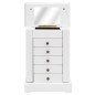 vidaXL Schmuckkasten mit Spiegel MDF 25 x 13,5 x 34 cm vidaXL Schmuckkasten mit Spiegel MDF 25 x 13,5 x 34 cm