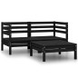 vidaXL 3-tlg. Garten-Lounge-Set Massivholz Kiefer Schwarz vidaXL 3-tlg. Garten-Lounge-Set Massivholz Kiefer Schwarz