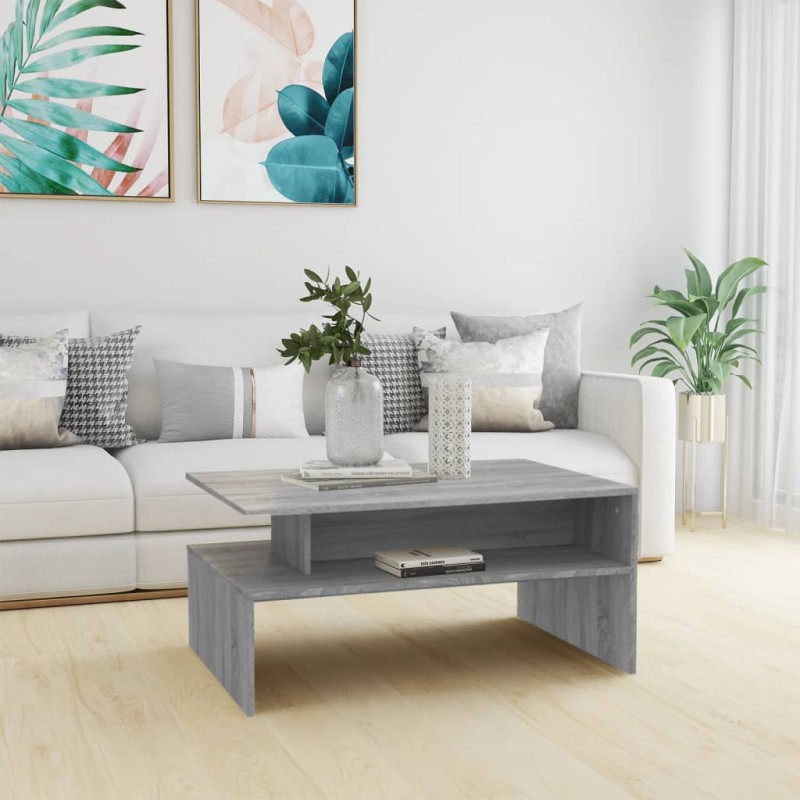 vidaXL Couchtisch Grau Sonoma 90x60x42,5 cm Holzwerkstoff vidaXL Couchtisch Grau Sonoma 90x60x42,5 cm Holzwerkstoff