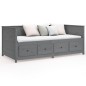 vidaXL Tagesbett Grau 75x190 cm Massivholz Kiefer vidaXL Tagesbett Grau 75x190 cm Massivholz Kiefer