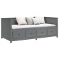 vidaXL Tagesbett Grau 75x190 cm Massivholz Kiefer vidaXL Tagesbett Grau 75x190 cm Massivholz Kiefer