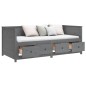 vidaXL Tagesbett Grau 75x190 cm Massivholz Kiefer vidaXL Tagesbett Grau 75x190 cm Massivholz Kiefer