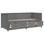 vidaXL Tagesbett Grau 75x190 cm Massivholz Kiefer vidaXL Tagesbett Grau 75x190 cm Massivholz Kiefer