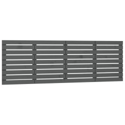 vidaXL Wand-Kopfteil Grau 166x3x63 cm Massivholz Kiefer