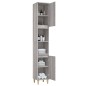 vidaXL Badschrank Grau Sonoma 30x30x190 cm Holzwerkstoff vidaXL Badschrank Grau Sonoma 30x30x190 cm Holzwerkstoff